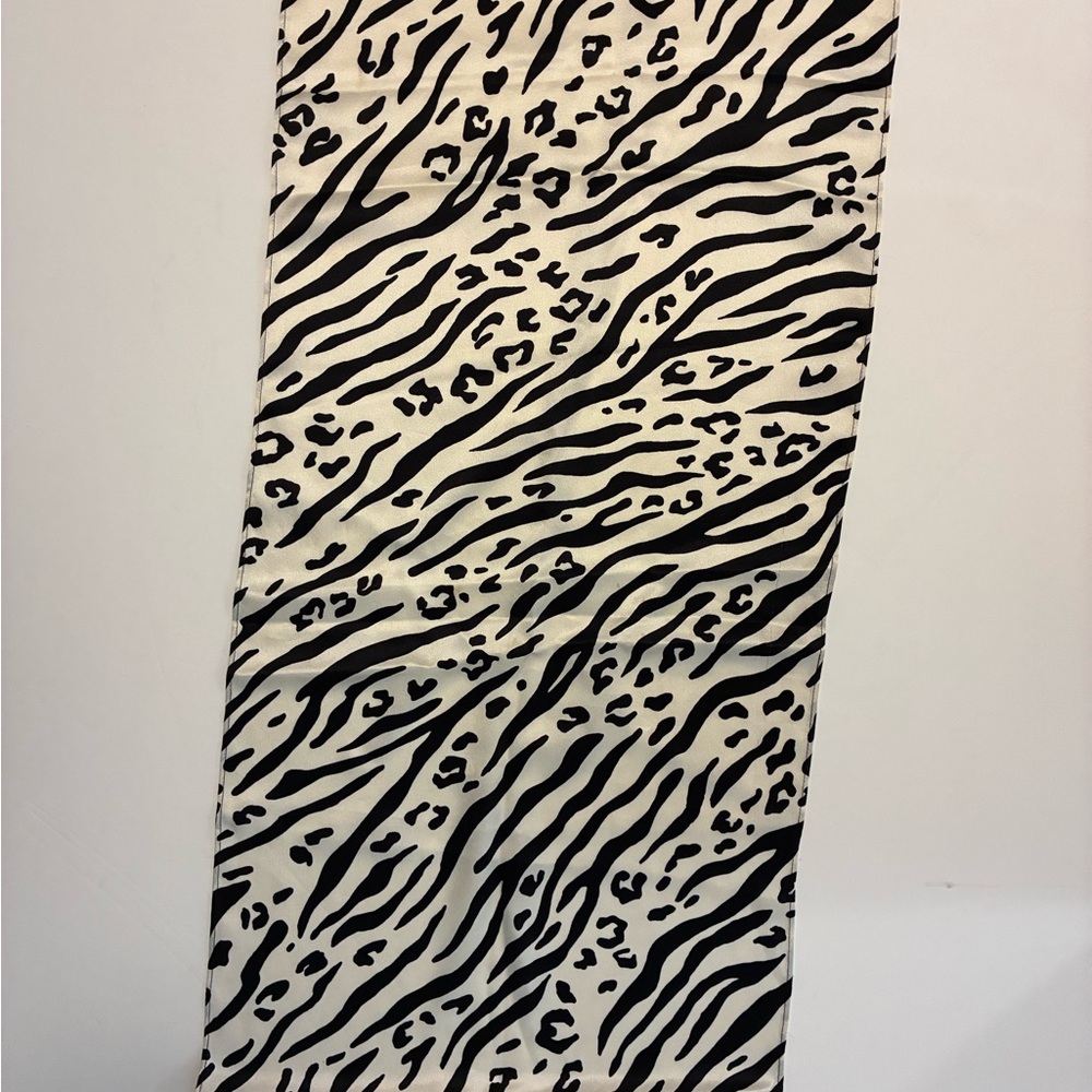 Zebra Print Silk Scarf